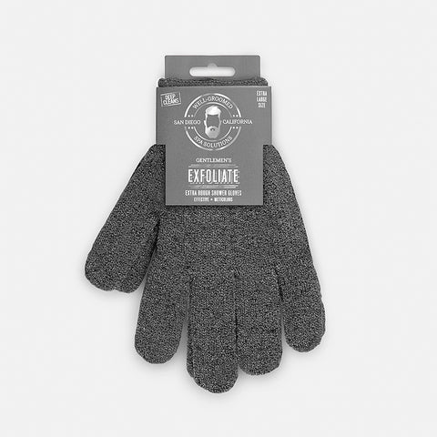 Well Groomed XL Extra Rough Shower Gloves - Charcoal
