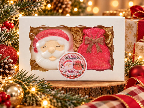 Holiday Gift Set Bath Bombs - Santa